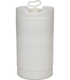 15 gallon natural tight head plastic drum un rated 2 22 3 4 22 fittings 56w15n 1