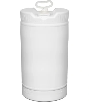 15 Gallon White Tight Head Plastic Drum UN Rated 2 Inch and 3/4 Inch Fittings | Titanic Drums & IBC Tanks