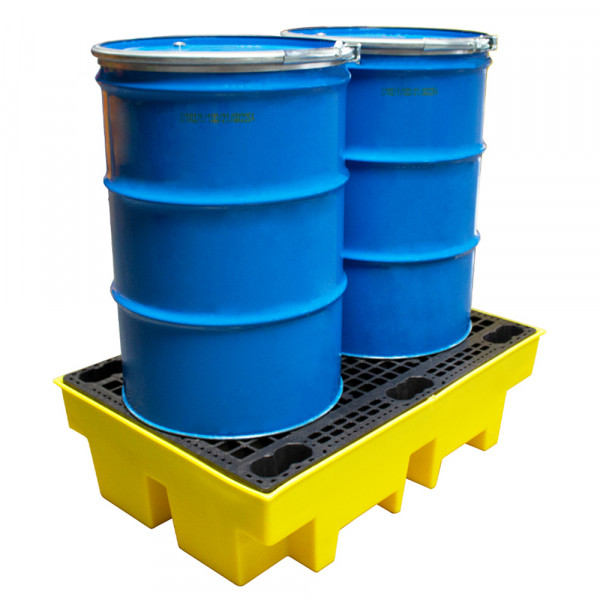 2-drum-spill-pallet-240-litre-a 2 Drum Spill Pallet With Removable Grid - 240 Litre - Image 1
