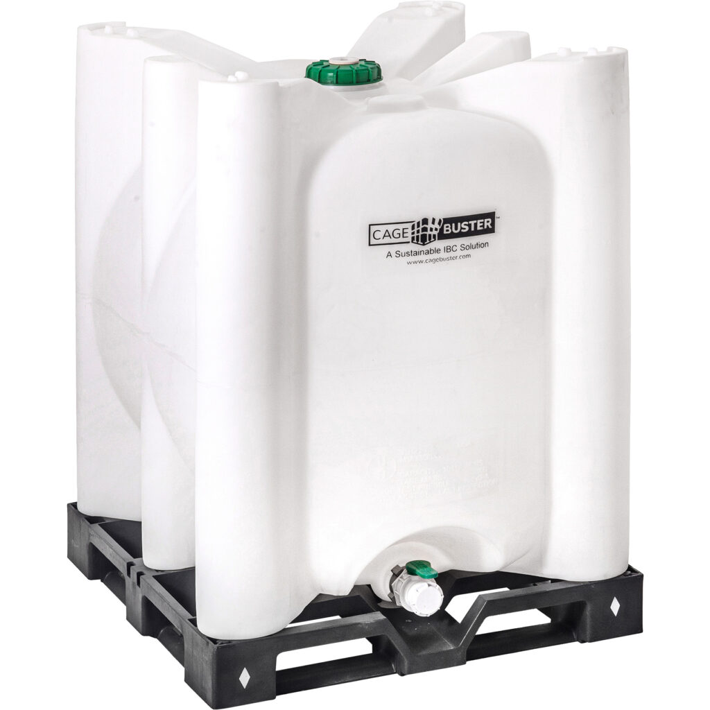 275 gallon cagebuster plastic ibc tote un rated no cage with pallet 26bcb2 1