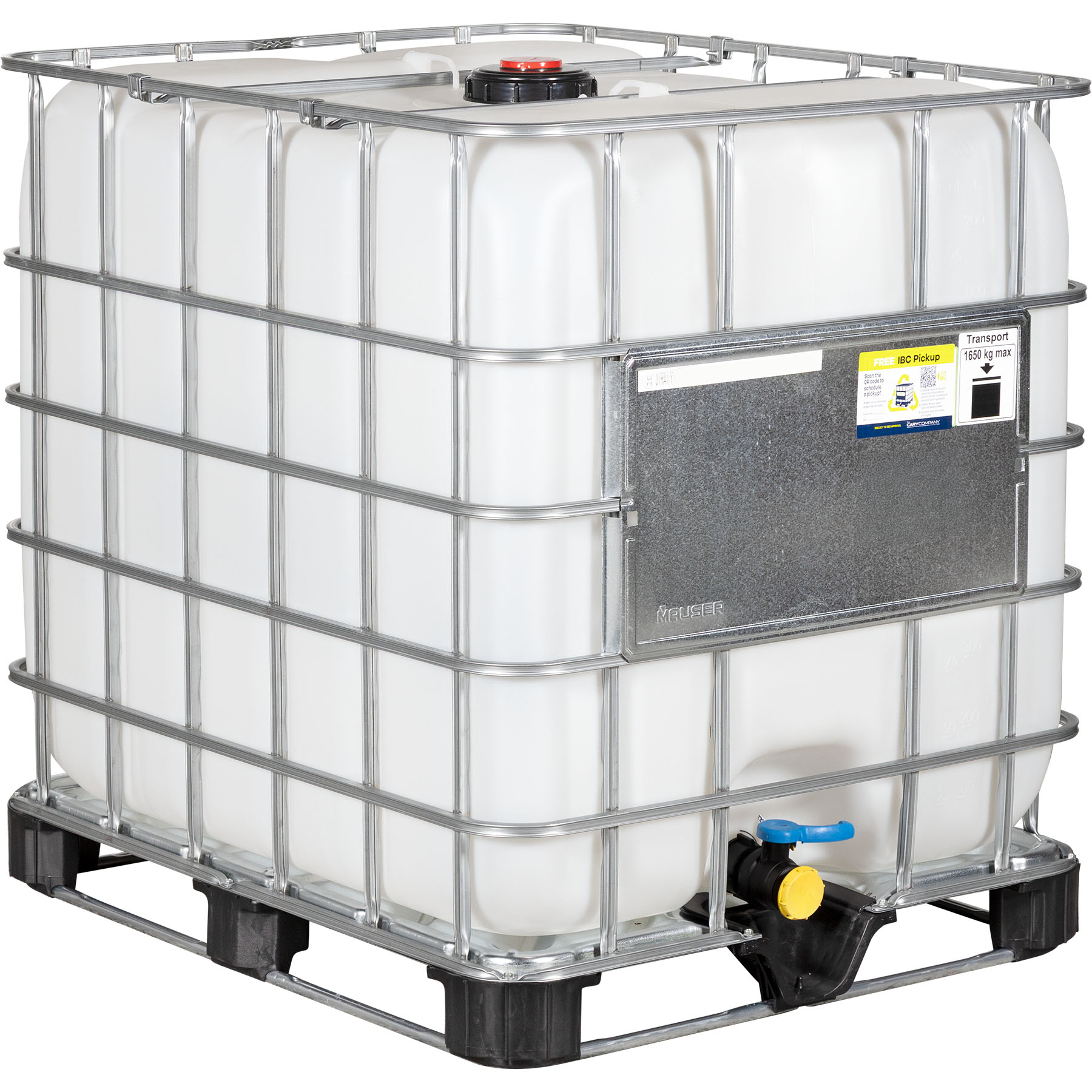 275gal-ibc-tote_un-rated_2in-npt-valve_composite-pallet_26wn2n_1 275 Gallon IBC Tote, New, UN Rated, 2" NPT Valve, Composite Pallet - Image 1