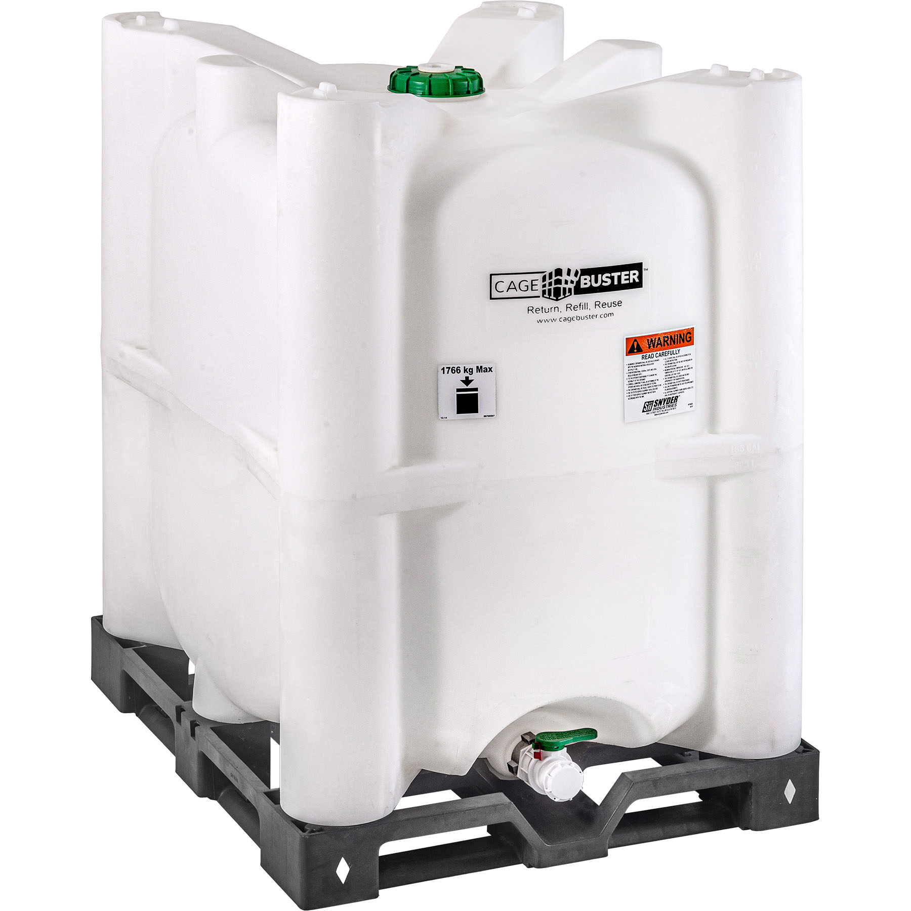 330-gallon_cagebuster-plastic-ibc-tote_new_un-rated_no-cage_recycled-pallet_26bcb3_1 330 Gallon CageBuster Plastic IBC Tote, New, UN Rated, No Cage, Recycled Pallet - Image 1
