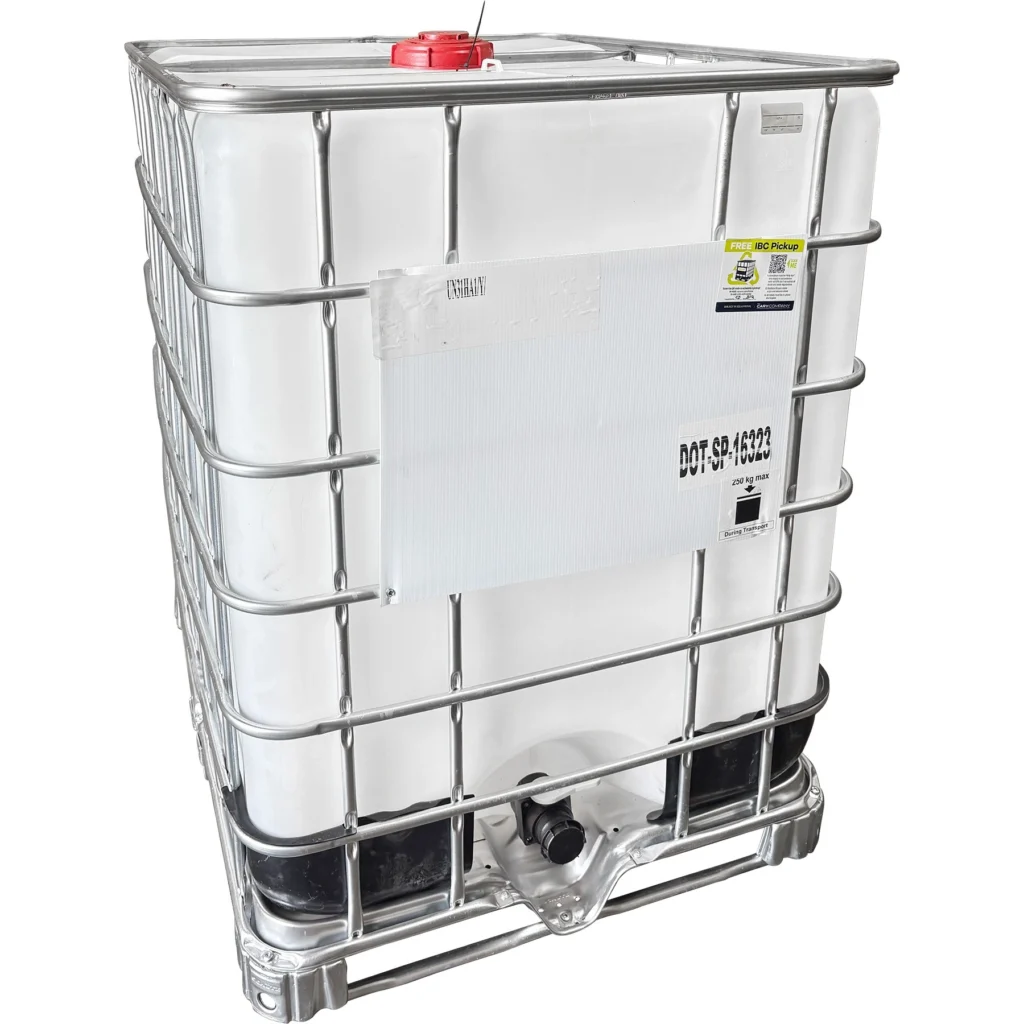 330gal ibc tote rebottled un rated 2in camlock valve with viton gasket various pallet styles 26wpt8 1