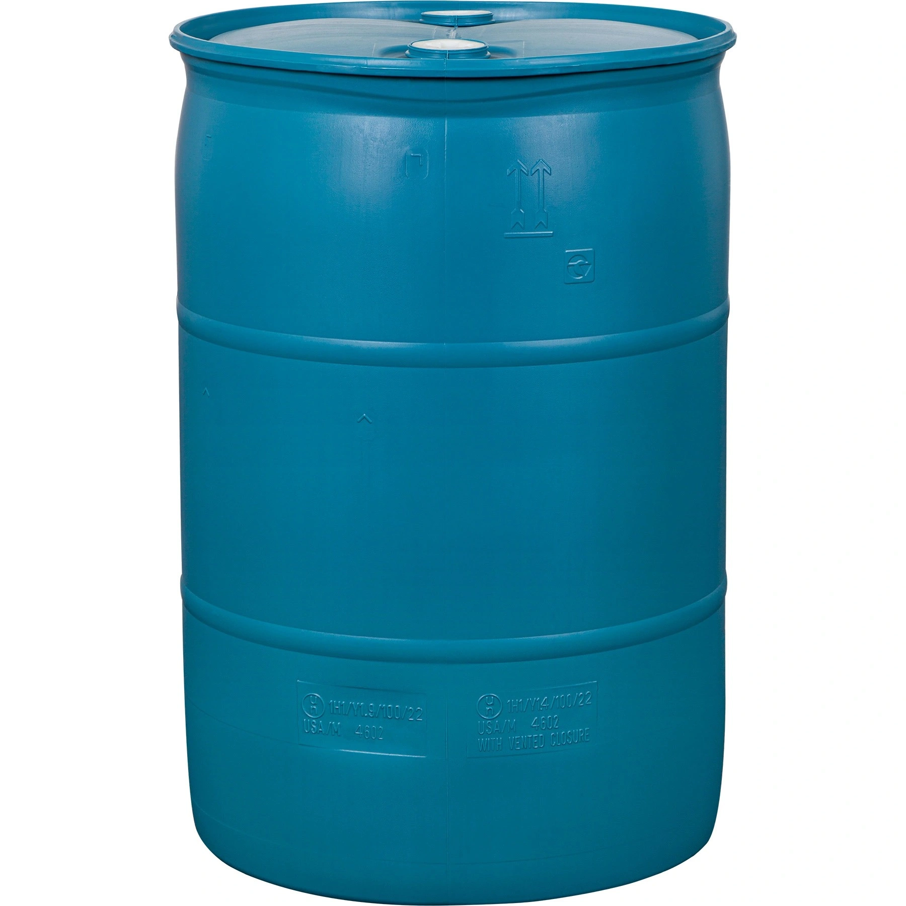 55gal-blue-tight-head-plastic-drum_un-rated_2in-nps-and-2in-buttress-fittings_56w55d_1 55 Gallon Blue Tight Head Plastic Drum, UN Rated, 2" NPS & 2" Buttress Fittings - Image 1