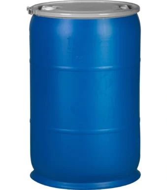 57 Gallon Blue Plastic Drum UN Rated HDPE
