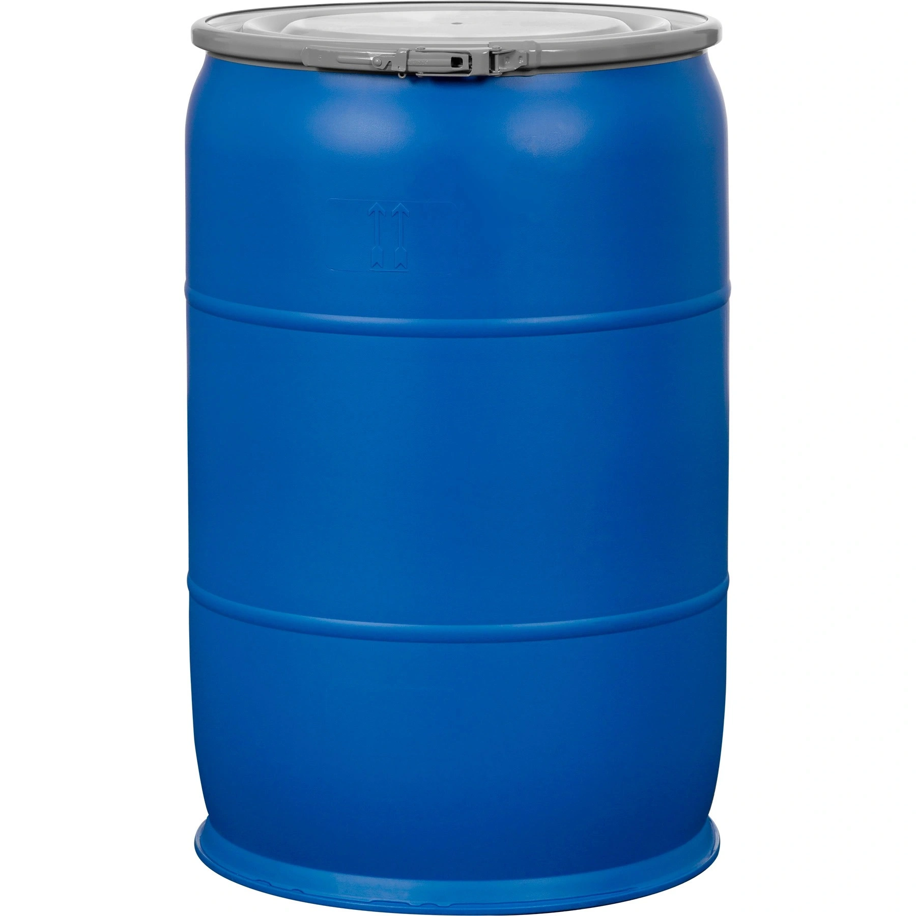 57gal-blue-open-head-plastic-drum_un-rated_plain-natural-cover-with-lever-lock-ring_56w54g_1 57 Gallon Blue Open Head Plastic Drum, UN Rated, Plain Natural Cover w/Lever Lock Ring - Image 1