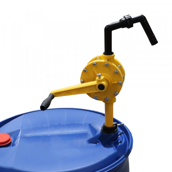 yellow_pump_1 Manual Rotary Drum Pump With 2" Bung - Image 1