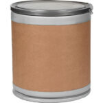 10 Gallon Fiber Drum, UN Rated, Steel Cover w/ Lever Lock Ring