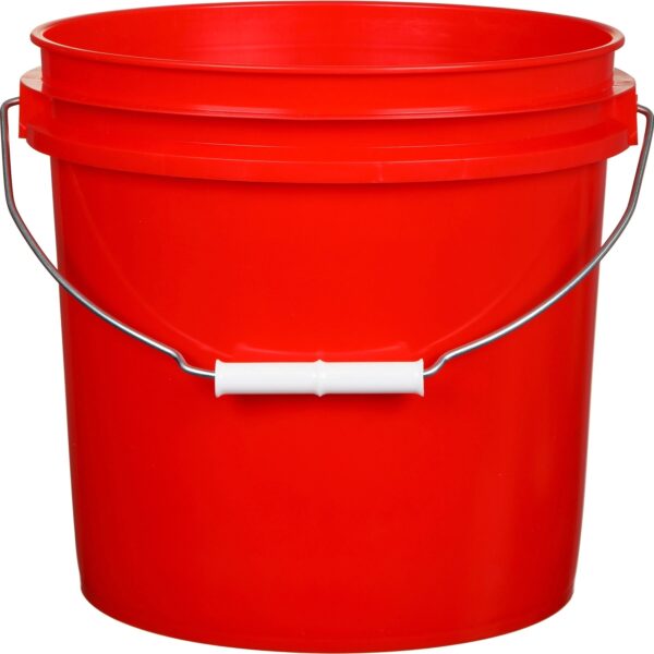 2 Gallon Red Plastic Pail with Metal Handle (P4 Series)