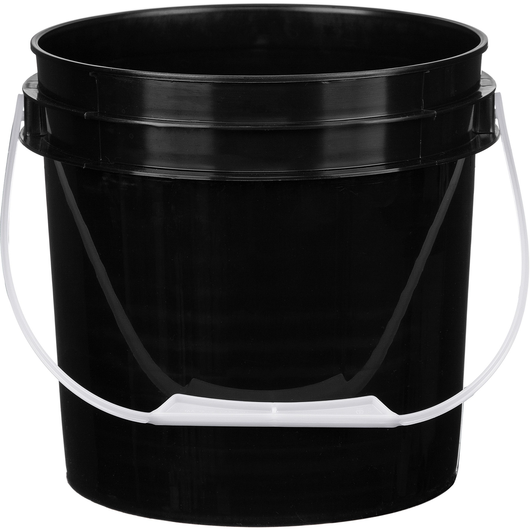 X3 1 Gallon Black Plastic Pail with Plastic Handle (P5 Series) - Image 1