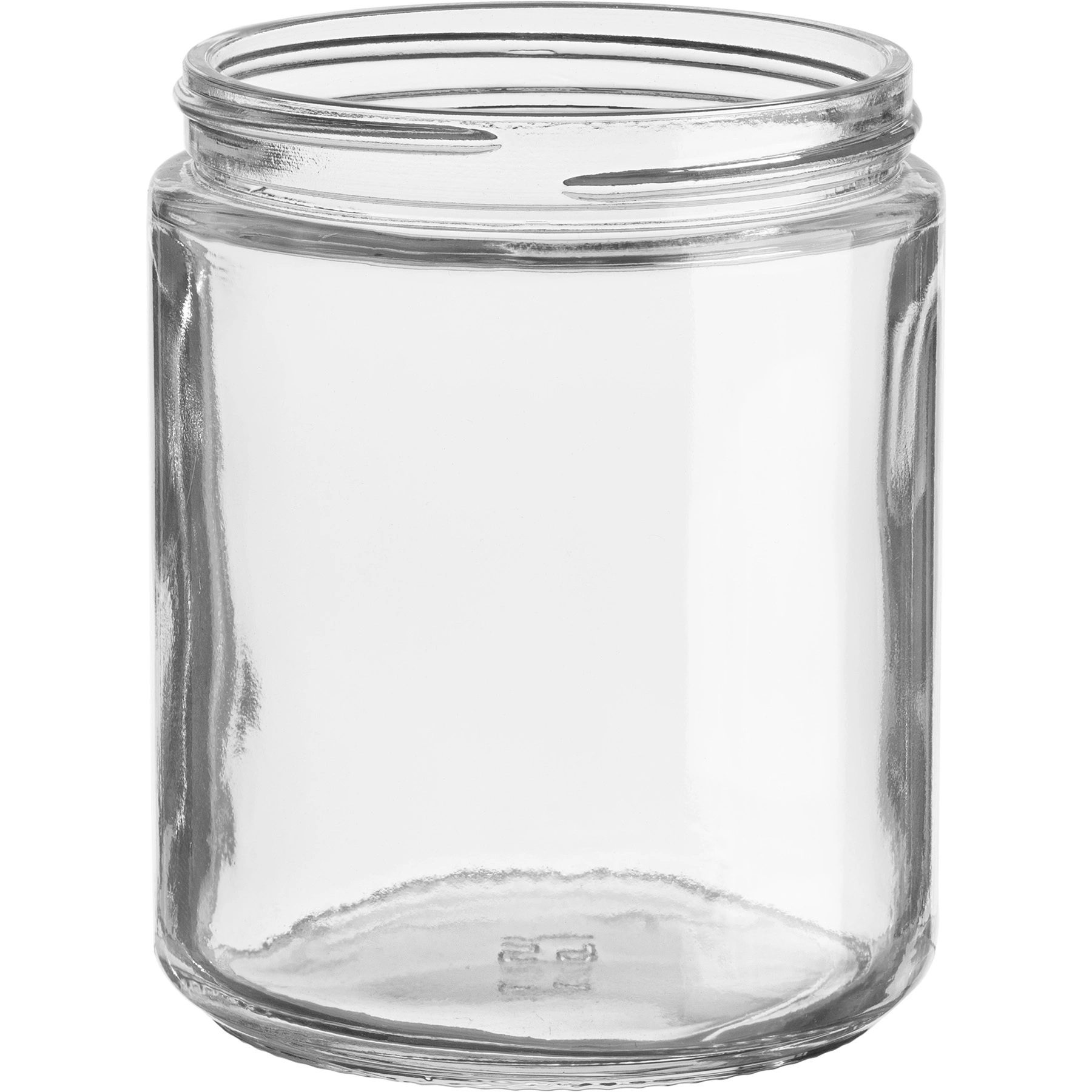 Y0 8 oz. Straight Sided Glass Jar, 70mm 70-400, 24/cs - Image 1