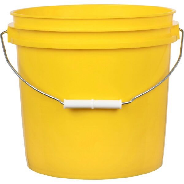 2 Gallon Yellow Plastic Pail with Metal Handle (P4 Series)