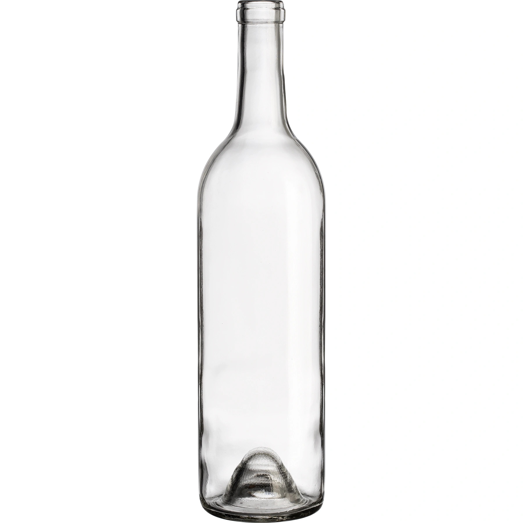 t1 750 ml Clear Bordeaux Wine Bottles, Punted Bottom, Cork - Image 1