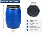 Premium 10 Gallon Plastic Barrel for Safe Storage - Image 2